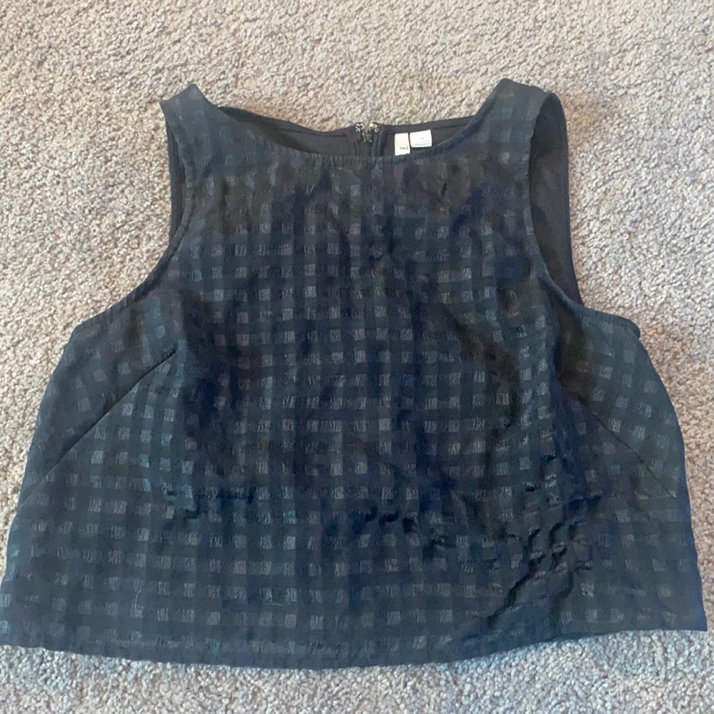 Elle Black Crop Top - Medium